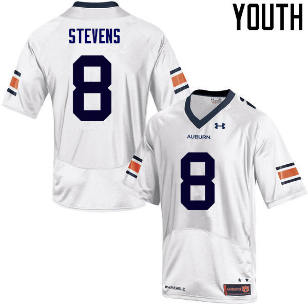 Youth Auburn Tigers #8 Tony Stevens College Football Jerseys Sale-White - Click Image to Close